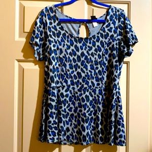Leopard peplum top 1x torrid
